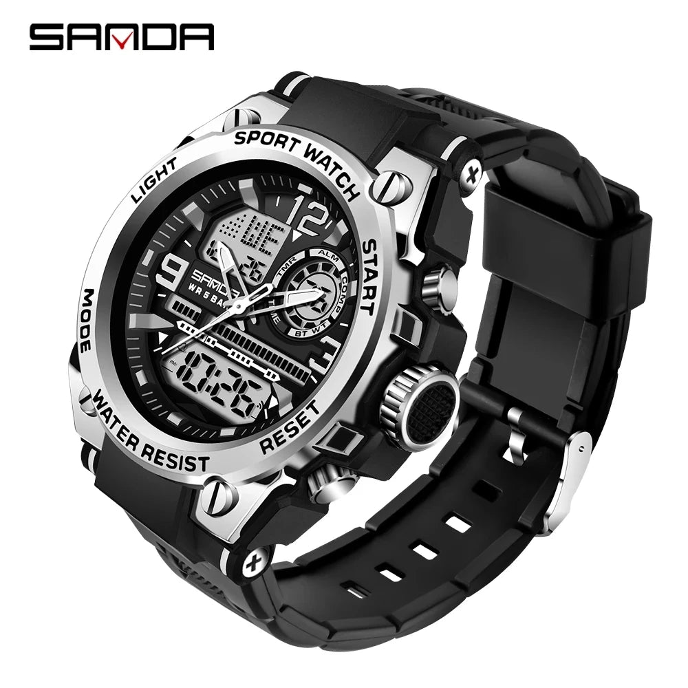 SANDA 2024 Relojes de Hombre de Reloj de Pulsera Militar